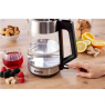 Gorenje K17OGS | Kettle | Electric | 1.7 L | 2200 W | 360° rotational base | Stainless steel/Glass | Stainless steel