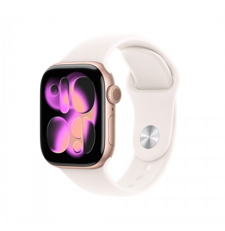 Apple Watch Series 11 GPS 42mm Rose Gold Aluminium Case with Light Blush Sport Band - S/M