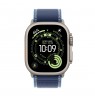 Apple Watch Ultra 3 GPS + Cellular 49mm Natural Titanium Case with Blue/Bright Blue Trail Loop - S/M