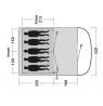 Outwell Sky 5 5 person(s) Blue Tunnel tent
