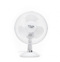 Adler | AD 7302 | Desk Fan | White | Diameter 23 cm | Number of speeds 2 | Oscillation | 22 W