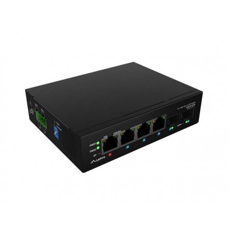 SWITCH LANBERG LIGHT INDUSTRIAL POE 1XBT 3XAT 2XSFP DIN NIEZARZĄDZALNY GIGABIT ETHERNET