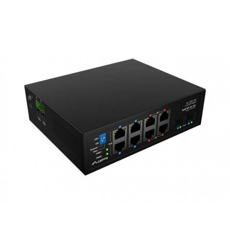 SWITCH LANBERG LIGHT INDUSTRIAL POE 4XBT 4XAT 2XSFP DIN GIGABIT ETHERNET