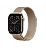 Apple Watch Series 11 GPS + Cellular 42mm Gold Titanium Case with Gold Milanese Loop