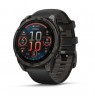 Garmin Fenix 8 Išmanusis laikrodis 47 mm AMOLED Sapphire,Carbon grey DLC,Black/Pebble grey sil. band