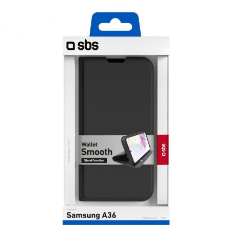 Samsung Galaxy A36 Wallet Smooth Case By SBS Black