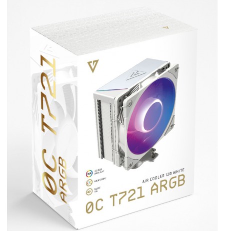 MODECOM Volcano 0C T721 ARGB Processor Air cooler 12 cm White