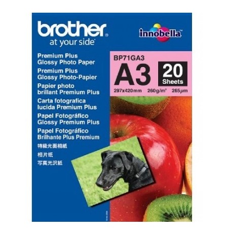 BROTHER PREM.PLUS GLOSSY PHOTO PAPER A3