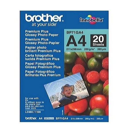 BROTHER PREM. PLUS GLOSSY PHOTO PAPER A4