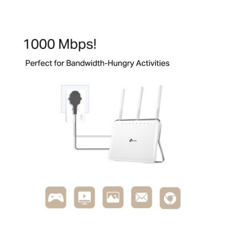TP-Link TL-PA7017P KIT AV1000 Gigabit Passthrough Powerline Starter Kit Ethernet Adapterių rinkinys
