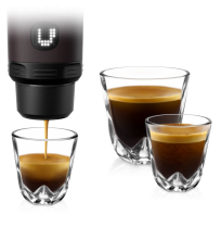 WACACO PIXAPRESSO DARK BURGUNDY nešiojamas kavos aparatas, tamsi burgundiška