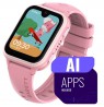 Išmanusis laikrodis su lietuvišku meniu Garett Kids Vibe AI 4G su GPS, kamera, Pink