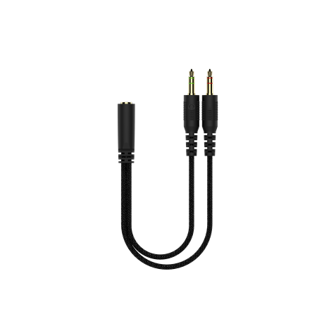 DH320 laidinės žaidimų ausinės DELTACO GAMING, iš odos, 3.5mm jungtis, garsumo ir nutildymo mikrofono valdikliai / GAM-190 
