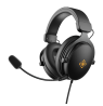 DH320 laidinės žaidimų ausinės DELTACO GAMING, iš odos, 3.5mm jungtis, garsumo ir nutildymo mikrofono valdikliai / GAM-190 