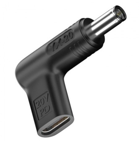 USB Type-C į DC 6.0x3.7 mm adapteris