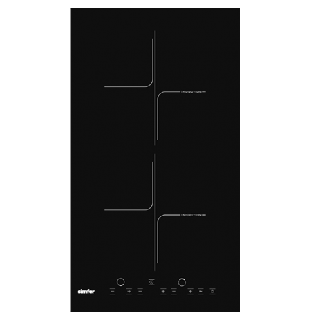 Hob | 3020 XEISP | Simfer Number of burners/cooking zones 2 | Induction | Touch control | Timer | Black
