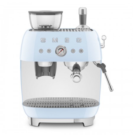 Smeg EGF03PBEU Espressomaschine, Kaffeevollautomat 50s Style, pastellblau