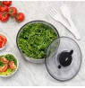 OXO 1071497 Salatschleuder Edelstahl 24cm mit Deckel