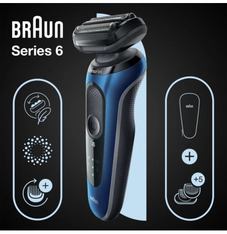 Braun Series 6 61-B1500s Foil shaver Trimmer Blue