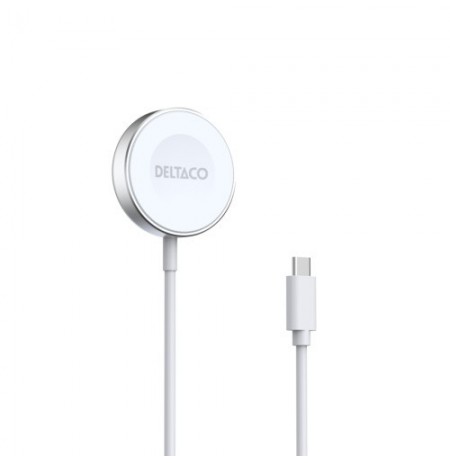 „Apple Watch“ / „Galaxy Watch“ belaidis įkroviklis DELTACO 1 m USB-C laidas, baltas AWC-103 / 1903335