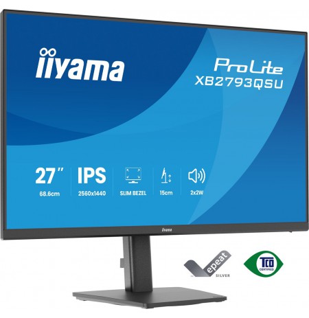 iiyama ProLite XB2793QSU-B1 computer monitor 68.6 cm (27") 2560 x 1440 pixels Quad HD LED Black