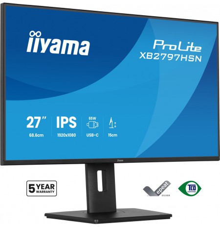 IIYAMA 68.6cm (27")   XB2797HSN-B1 16:9 HDMI+DP+2xUSB-C IPS
