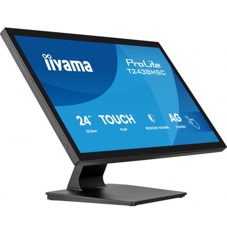 iiyama ProLite T2438MSC-B2 computer monitor 60.5 cm (23.8") 1920 x 1080 pixels Full HD LED Touchscreen Black