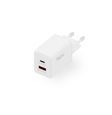 Digitus USB GaN Charger 45W, 1x USB-C, 1x USB-A | DA-10302