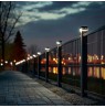 GreenBlue Solar LED Post Light, 100x100mm, Envelope-Shaped Canopy, 3200K, GB128 WW