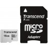 SD microSD Card 16GB Transcend SDHC USD300S-A w/Adapter