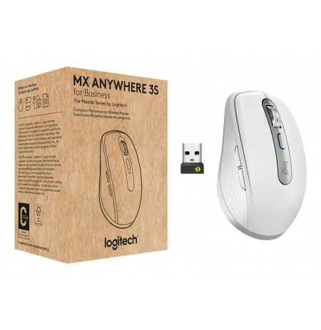 Logitech MX Anywhere 3S for Business mouse Office Right-hand RF Wireless + Bluetooth Laser 8000 DPI