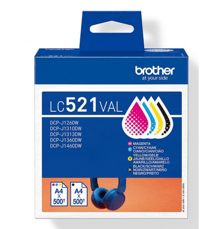 Brother LC521VAL Genuine Ink Cartridge Value Pack