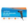 Manhattan Contact CCD Handheld Barcode Scanner, USB, 60mm Scan Width, Cable 152cm, Max Ambient Light 5,000 lux (sunlight),