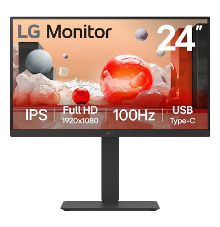 LG 24" 24BA650-B Full HD HDMI DP DaisyChain IPS Black 16:9