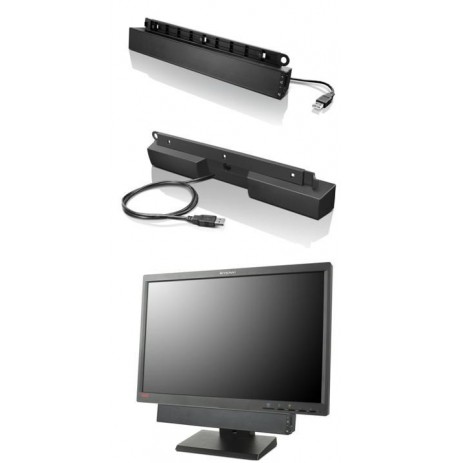 Lenovo USB Soundbar Black 2.0 channels 2.5 W