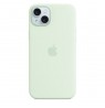 Silicone Apple case for iPhone 15 Plus Mint
