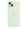 Silicone Apple case for iPhone 15 Plus Mint