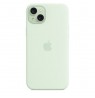 Silicone Apple case for iPhone 15 Plus Mint