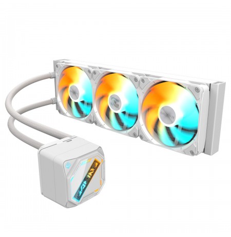 GIGABYTE GAMING 360 ICE Liquid CPU Cooler- 3x120mm ARGB Fans, slide-in interlocking mechanism, DAISY-CHAIN, Intel LGA 1851 and
