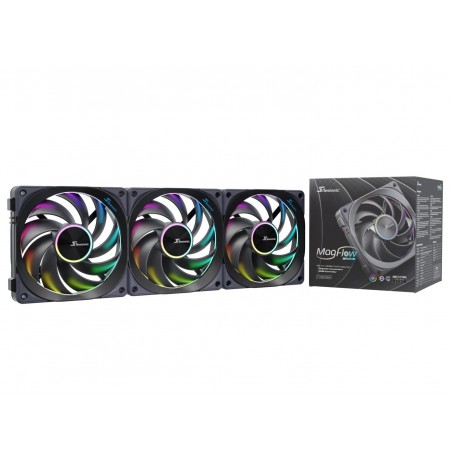 Seasonic MagFlow ARGB Computer case Fan 12 cm Black 3 pc(s)