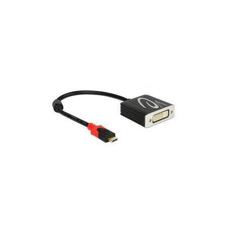 DeLOCK 62734 video cable adapter 0.2 m DisplayPort HDMI Type A (Standard) Black