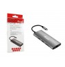Equip USB-C 9 in 1 Multifunctional Adapter, HDMI 4K/60Hz, Gigabit LAN, USB 3.2 GEN1, SD/TF, 100W USB PD