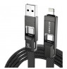 Blitzwolf BW-HDC7 4-in-1 USB+C+Lightning cable 240W 1.2m (black)