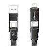 Blitzwolf BW-HDC7 4-in-1 USB+C+Lightning cable 240W 1.2m (black)