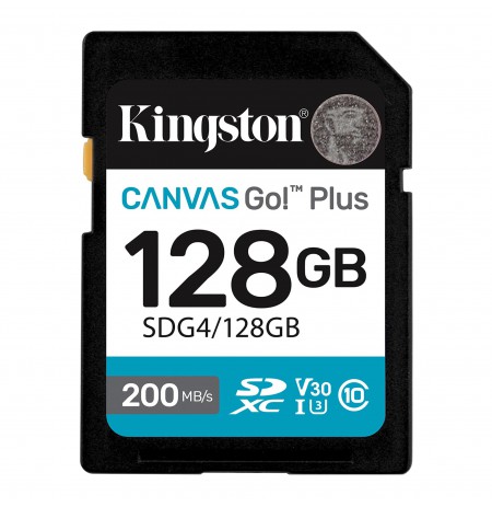 KINGSTON 128GB UHS-I SD Memory Card (Class 10, U3, V30)