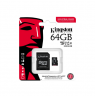 Kingston | UHS-I | 64 GB | microSDHC/SDXC Industrial Card | Flash memory class Class 10, UHS-I, U3, V30, A1 | SD Adapter