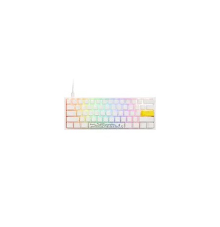 Ducky One 2 Pro Mini White Edition Gaming Keyboard, RGB LED - Cherry Blue (US)