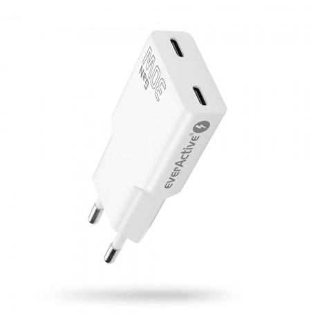 Charger 2 x USB-C Quick Charge 4+ 30W SUPER SLIM white