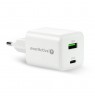 Charger 1 x USB Quick Charge 4.0, 1 x USB-C 45W white