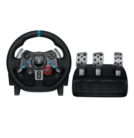 Logitech G29 Driving Force Žaidimų vairas ir pedalai, for PC, PS5, PS4, Juoda